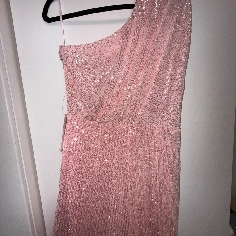 NWT | JAYGODFREY Pink Full-Length One-Shoulder Jumpsuit Size 10 - Picture 12 of 12